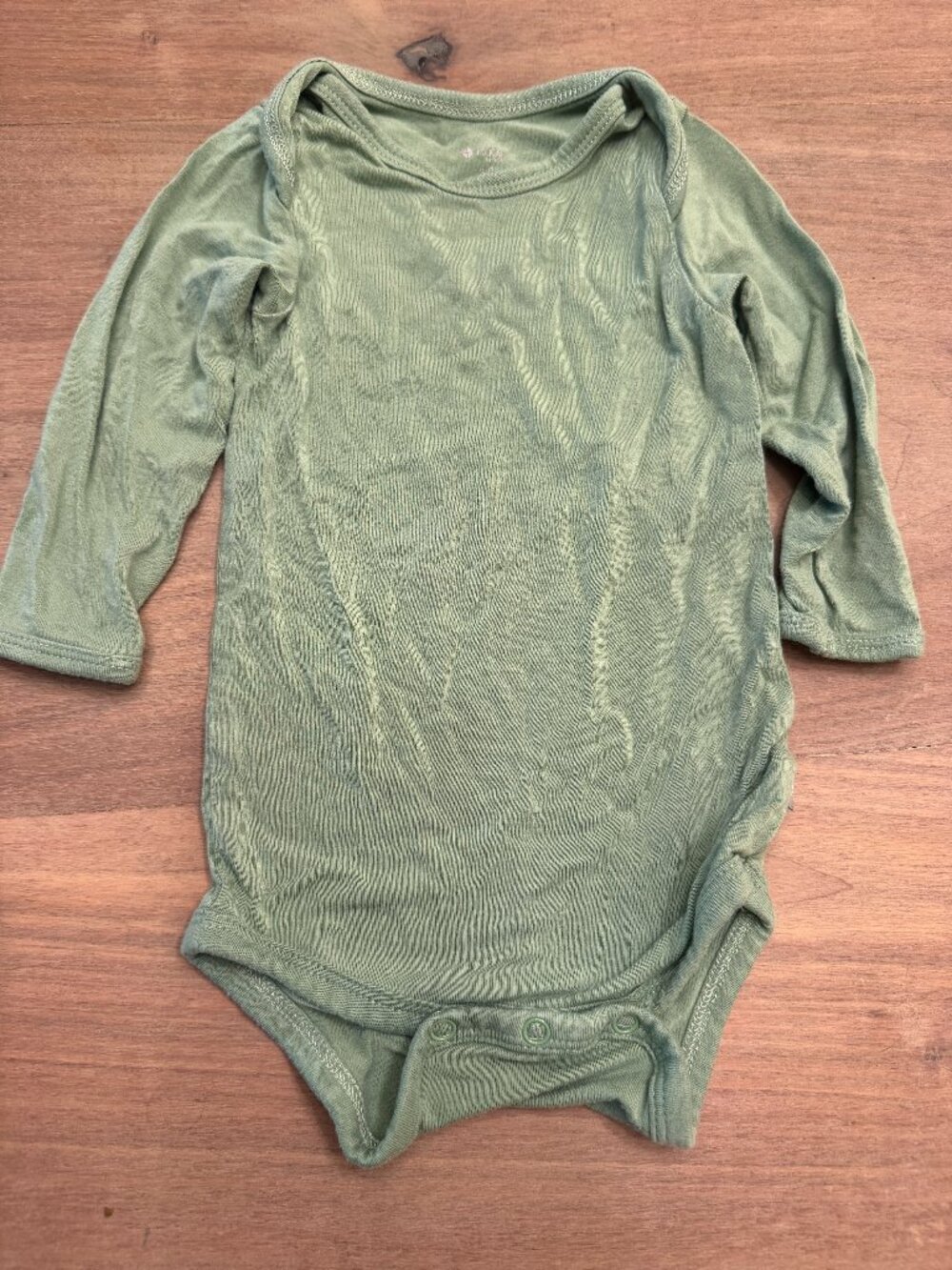 Kyte Baby Sage Green Long Sleeve Bamboo Bodysuit 3-6M - Picture 1 of 4